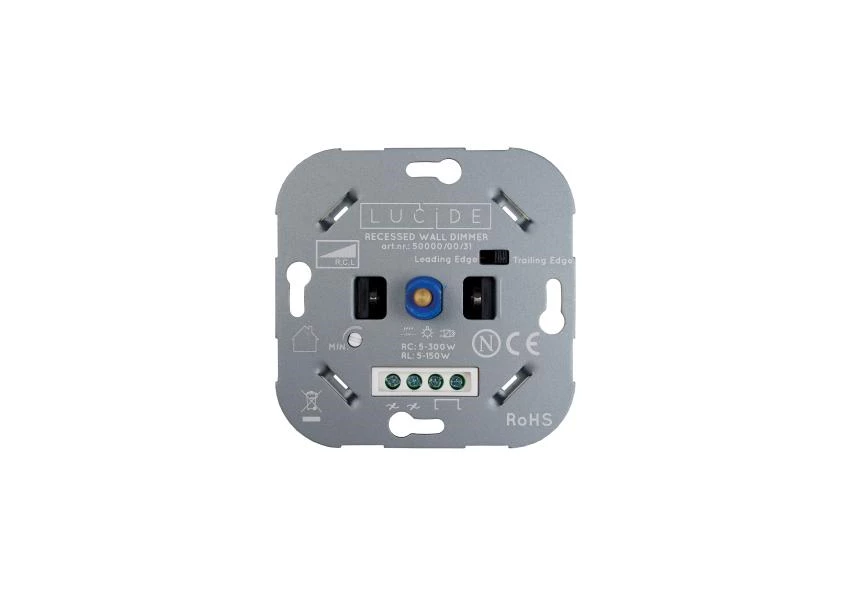 Lucide LED dimmer  Fase aansnijding RL 5-150W /Fase afsnijding RC 5-300W Wit - uit